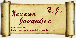 Nevena Jovankić vizit kartica